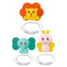 Set of 3 Baby Rattle Teethers Animals