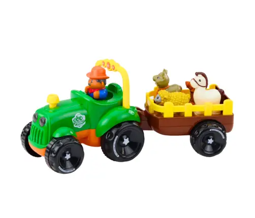 Motorized Tractor Interactive Animals Trailer Sounds Lights