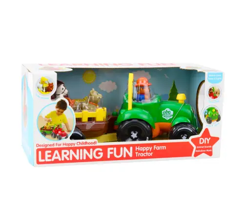 Motorized Tractor Interactive Animals Trailer Sounds Lights