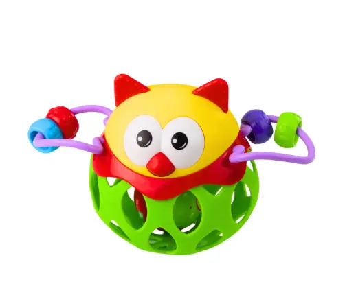 Soft Ball Owl Ball With Rattle Sensory Toy Green Soft Ball Owl Ball With Rattle Sensory Toy Green