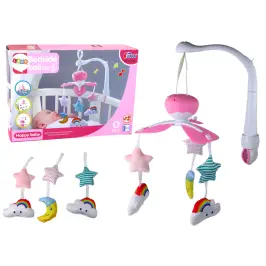 Crib Carousel Battery Operated Universal Clip Plush Pendants Pink