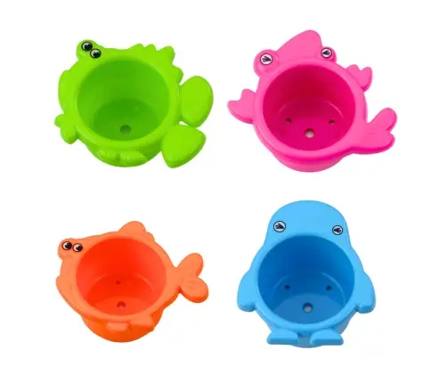 Interactive Bath Toy Set Fountain Animals Cups