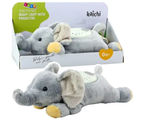 Plush Elephant Sleeping Cuddly Toy Projector Sounds Noise
