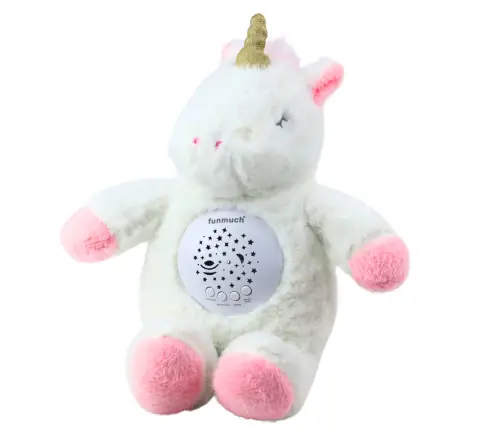 Plush Unicorn Sleeping Cuddly Toy Projector Sound