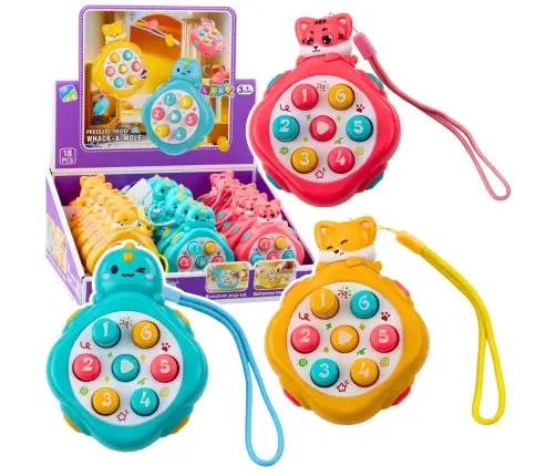 Mini Whack-A-Mole Skill Game Animals Numbers Colored Mix