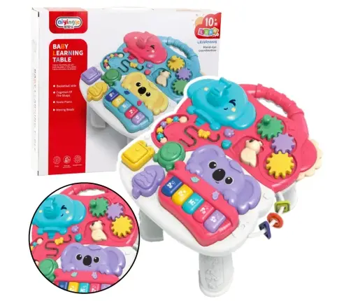 Educational Table Interactive Musical Sensory Pink