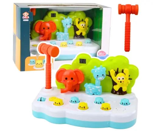 Whack-A-Mole Animals Skill Game Counter Hammer Color