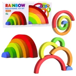 Rainbow Puzzle for Toddlers Colorful Rubber Blocks 5 pcs. Rainbow Puzzle for Toddlers Colorful Rubber Blocks 5 pcs.