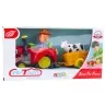 Interactive Farmer's Tractor with Trailer, Cow Figure, Lights and Sounds