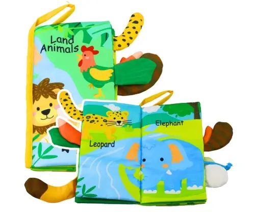 Soft Educational Book Rustling Animals For Babies