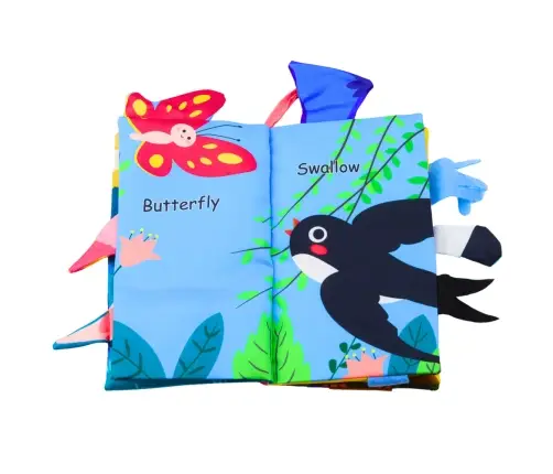Soft Sensory Book Birds Rustling Squeaker Colorful
