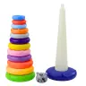 Pyramid Tower Kitten Gray Colorful 13 Wheels 41 x 15.5 x 15.5 cm Pyramid Tower Kitten Gray Colorful 13 Wheels 41 x 15.5 x 15.5 cm