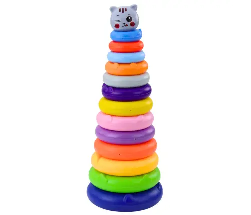 Pyramid Tower Kitten Gray Colorful 13 Wheels 41 x 15.5 x 15.5 cm Pyramid Tower Kitten Gray Colorful 13 Wheels 41 x 15.5 x 15.5 cm