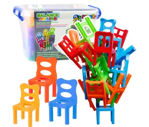 Falling Balance Chairs Arcade Game 48 Pieces Colorful