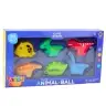 Bath Toys Set Rubber Dinosaurs Colorful 6pcs