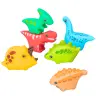 Bath Toys Set Rubber Dinosaurs Colorful 6pcs