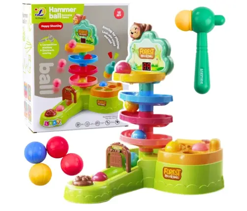 Ball Track Interactive Sensory Slide Catapult Hammer