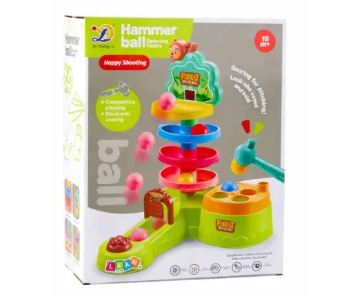 Ball Track Interactive Sensory Slide Catapult Hammer