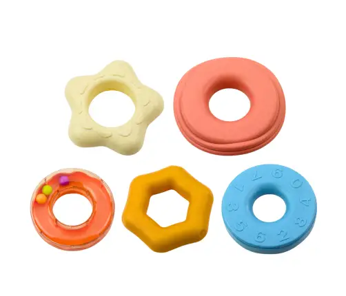 Tower of Wheels Sensory Puzzle for Toddlers Pastel 17cm Tower of Wheels Sensory Puzzle for Toddlers Pastel 17cm