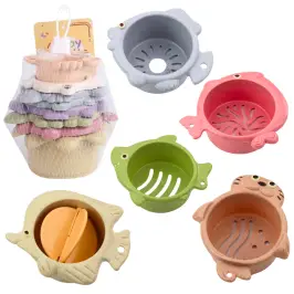 Set of 2in1 Pastel Bath Cups 6pcs