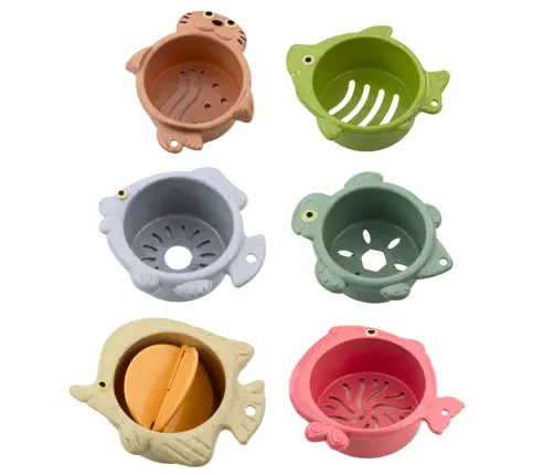 Set of 2in1 Pastel Bath Cups 6pcs