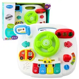 Panel Interactive Table Educational Steering Wheel 2in1 Lights Sounds Panel Interactive Table Educational Steering Wheel 2in1 Lights Sounds