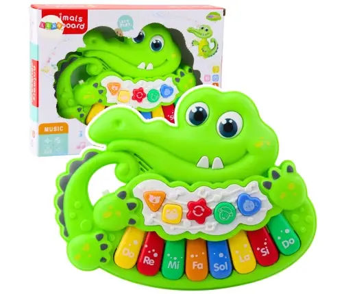 Interactive Baby Piano Lights Sounds Animal Noises Green Interactive Baby Piano Lights Sounds Animal Noises Green