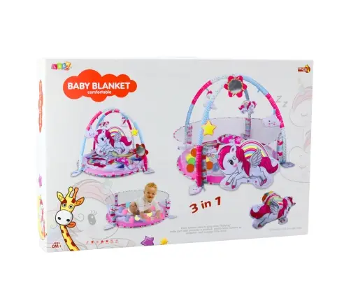 Baby Play Mat Ball Pool 3in1 Unicorn Pink