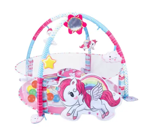 Baby Play Mat Ball Pool 3in1 Unicorn Pink