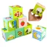 Educational Blocks Cubes Colored Letters Animals Learning 8pcs.
