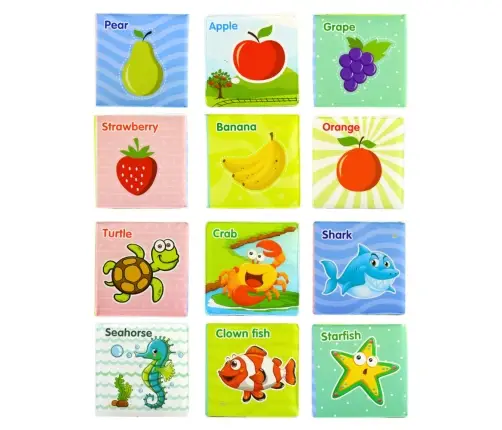 Educational Blocks Cubes Colored Letters Animals Learning 8pcs.