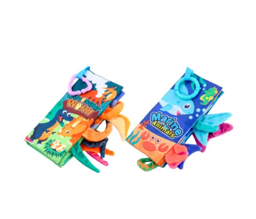 Set of Soft Colorful Educational Sensory Books for Toddlers 4pcs Set of Soft Colorful Educational Sensory Books for Toddlers 4pcs