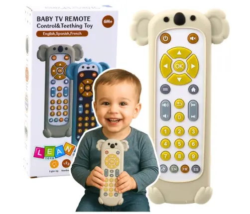 Interactive Remote Control for Toddlers Silicone Case Koala Beige