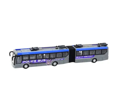 RC Police Articulated Bus Remote Controlled Lights Gray 1:32