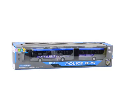RC Police Articulated Bus Remote Controlled Lights Gray 1:32