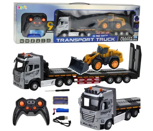 Remote Controlled RC Tow Truck With Excavator Lights Sounds 1:24