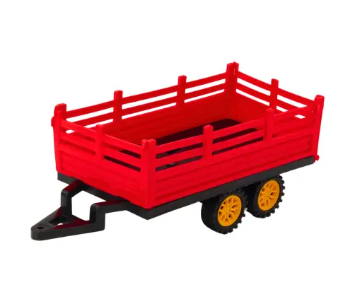 RC Remote Controlled Farm Tractor With Trailer Red