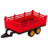 RC Remote Controlled Farm Tractor With Trailer Red