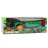 RC Green Remote Controlled Farm Tractor With Trailer