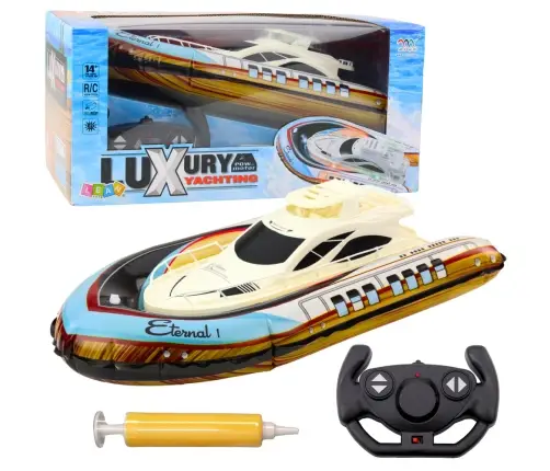 Luxury Yacht Boat Inflatable Remote Controlled RC LED Lights Luxury Yacht Boat Inflatable Remote Controlled RC LED Lights
