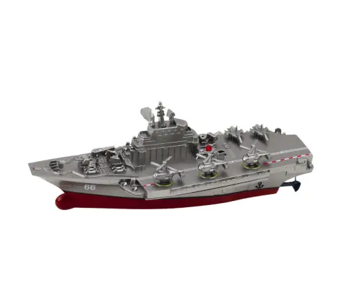 Military Ship Remote Controlled Boat RC Silver 15cm