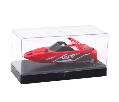 Remote Controlled RC Motorboat White and Red 15cm