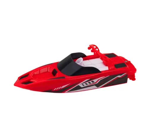 Remote Controlled RC Motorboat White and Red 15cm