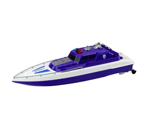 Remote Controlled RC Boat 1:28 Police Blue