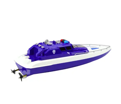 Remote Controlled RC Boat 1:28 Police Blue