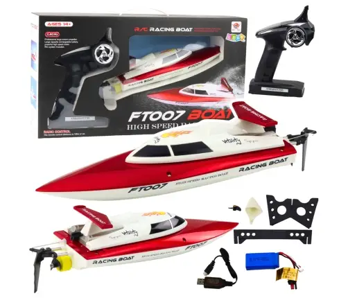 Vitality FT007 Remote Controlled RC Boat 1:16 White and Red