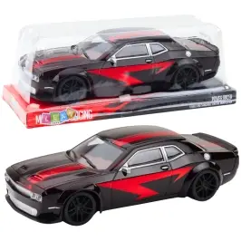 Sports Car Drive Glossy Body Black Red Lines