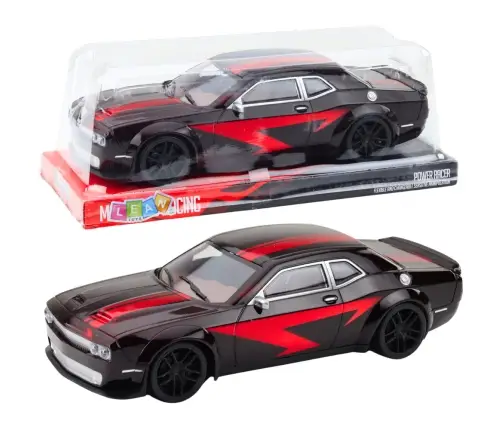 Sports Car Drive Glossy Body Black Red Lines