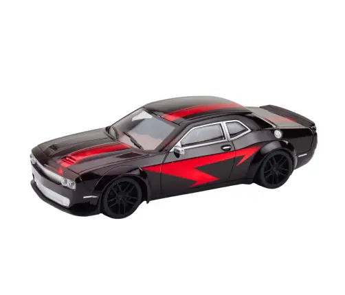 Sports Car Drive Glossy Body Black Red Lines