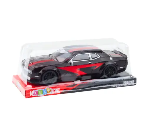 Sports Car Drive Glossy Body Black Red Lines